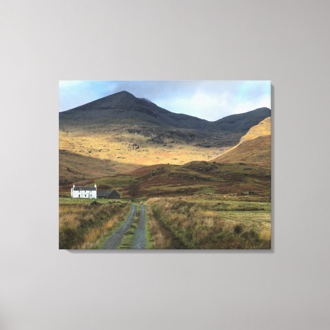 Isolated Farmhouse on the Isle of Mull, Scotland Canvas Print (Front)