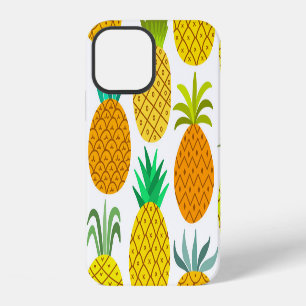 Isolated Pineapple: Vintage Seamless Pattern. iPhone 12 Case