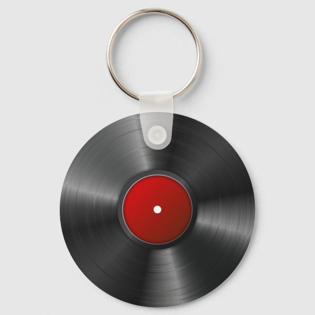 Isolated Vinyl record Key Ring (Front)
