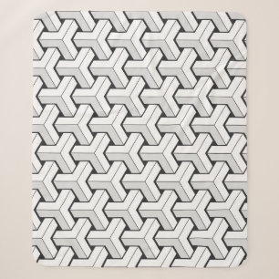 Isometric Cubes Black White Pattern Sherpa Blanket