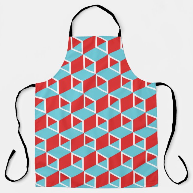 Isometric Cubes: Colourful Vintage Background. Apron (Front)