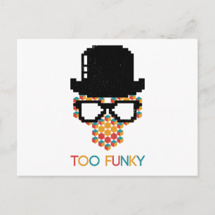 Isometric Funky Monkey Cube pattern Postcard