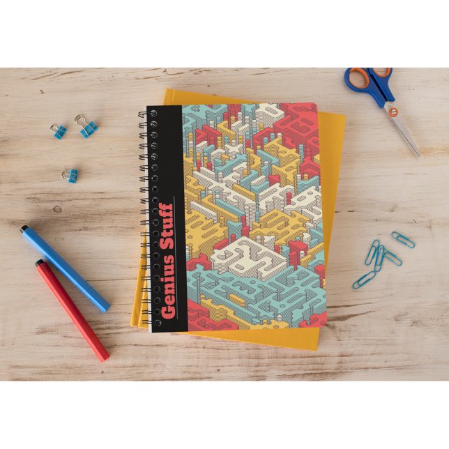 Isometric Genius Creative Pattern Abstract Geometr Notebook (Creator Uploaded)