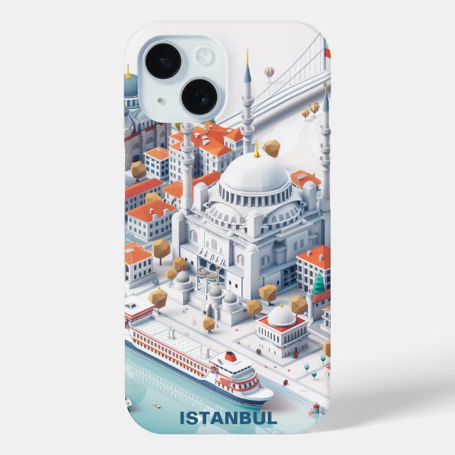 Isometric Istanbul Travel Case-Mate iPhone Case (Back)