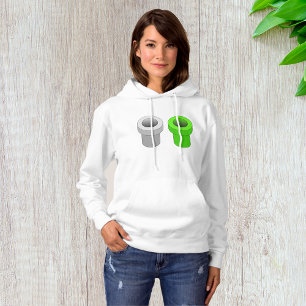 Isometric Pipes Womens Hoodie