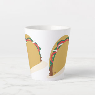 Isometric Tacos Shell Food Restaurant Latte Mug
