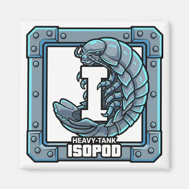 Isopod (Giant Isopod) – GTA Style ABC Learning Magnet (Front)