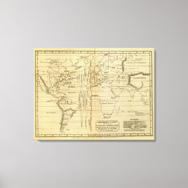 Isothermal chart canvas print (Front)
