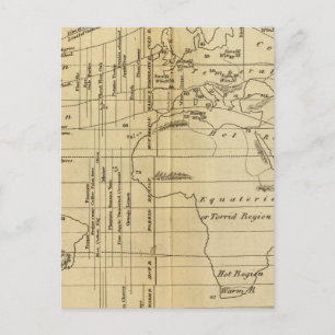 Isothermal chart postcard