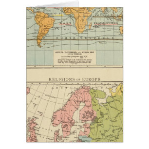 Isothermal, winds Religions Europe