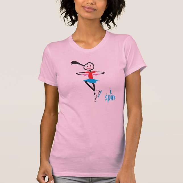 ispin i jump ice skater T-Shirt (Front)