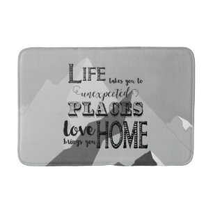 Ispirational Quotes Mountain Boys Room Bath Mat