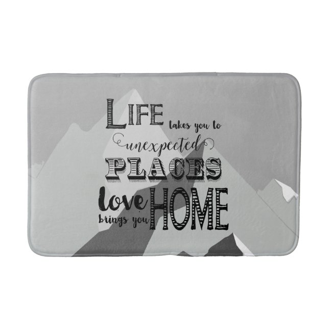 Ispirational Quotes Mountain Boys Room Bath Mat (Front)