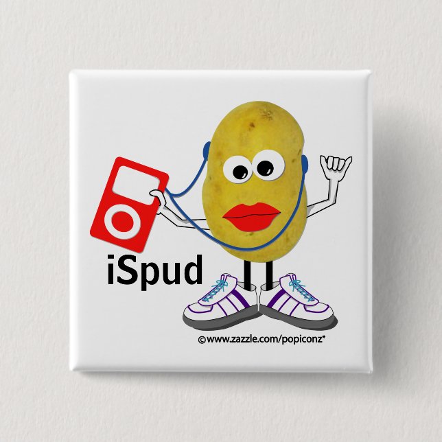 'ispud' humourous parody Button (Front)