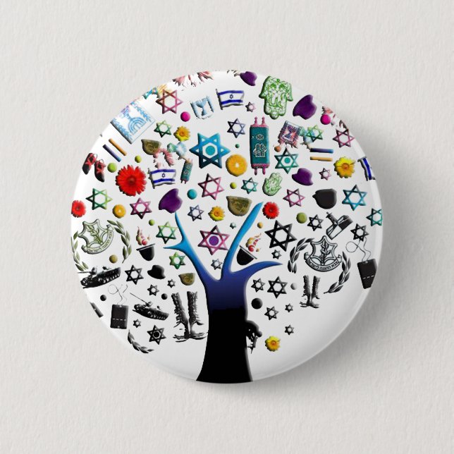 Israel 6 Cm Round Badge (Front)