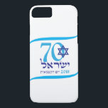 Israel 70 Anniversary Independence Day logo 2018 Case-Mate iPhone Case<br><div class="desc">Israel 70 Anniversary Independence Day logo 2018 / 2023 Jerusalem Festival Jewish Holiday,  Israel Birthday Celebration,  Hebrew,  Israeli Flag,  Star of David symbol IPhone cases</div>
