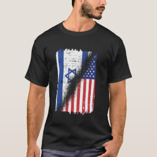Israel American Flag Israeli Pride Israeli America T-Shirt
