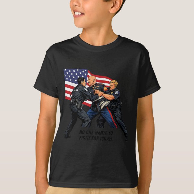 Israel American Flag Statement T-Shirt (Front)