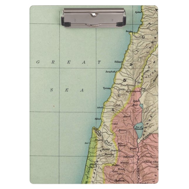 Israel Antique Map Beauty Clipboard (Front)