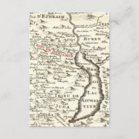 Israel Antique Map Benjamin Bar Mitzvah Thank You