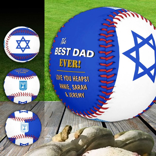Israel Best Dad, patriotic, Israeli Flag Baseball (Creator Uploaded)