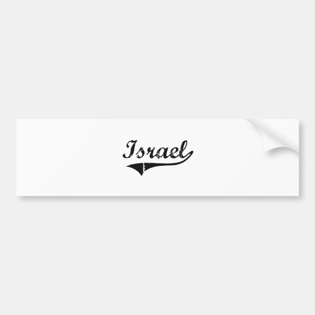 Israel Classic Style Name Bumper Sticker (Front)