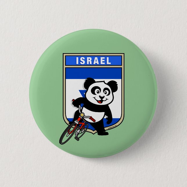 Israel Cycling Panda 6 Cm Round Badge (Front)