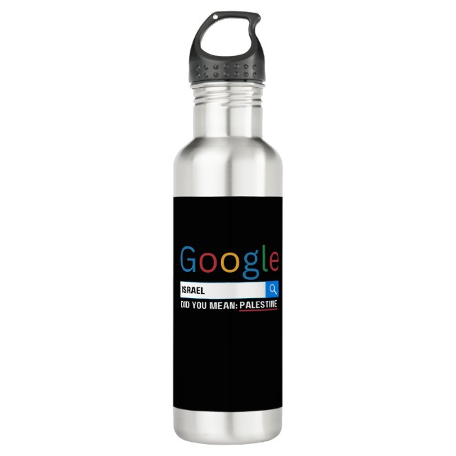 israel did you mean Palestine research graghic tee 710 Ml Water Bottle (Front)