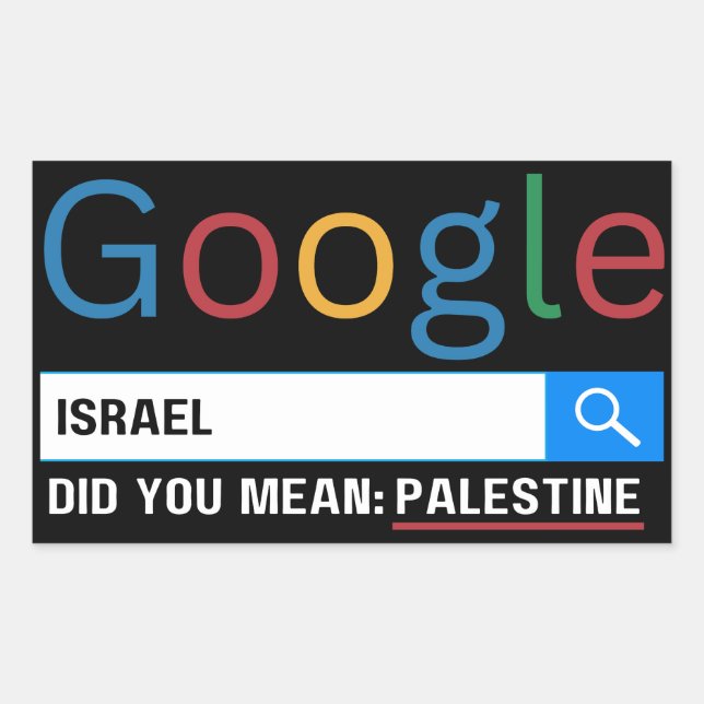 israel did you mean Palestine research graghic tee Rectangular Sticker (Front)