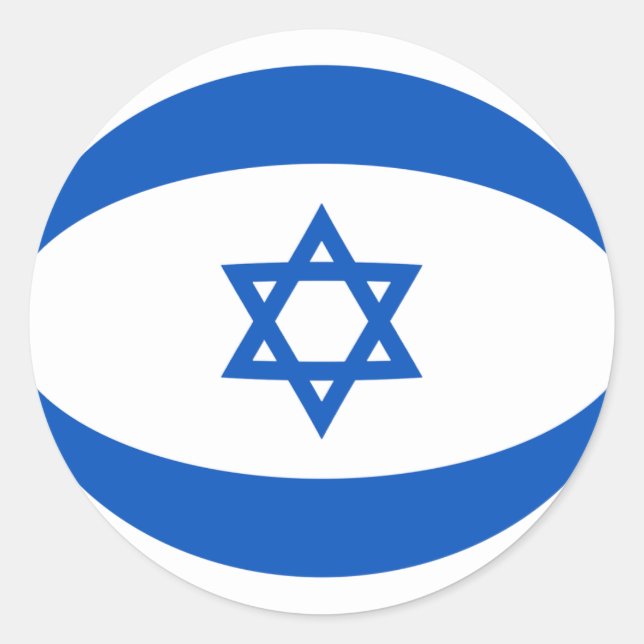 Israel Fisheye Flag Sticker (Front)