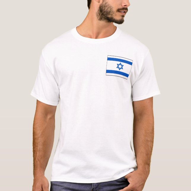 Israel Flag and Map T-Shirt (Front)