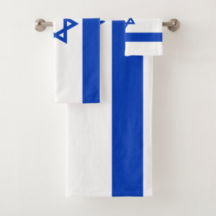 Israel flag bath towel set