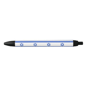 Israel Flag Black Ink Pen