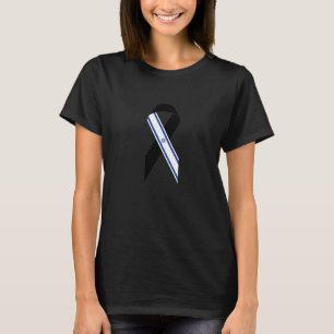 Israel flag black ribbon memorial T-Shirt