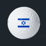Israel flag blue Star of David Golf Balls<br><div class="desc">Israel Israeli blue Star of David flag The blue stripes are intended to symbolise the stripes on a tallit, the traditional Jewish prayer shawl. The portrayal of a Star of David on the flag of the State of Israel is a widely acknowledged symbol of the Jewish people and of Judaism....</div>