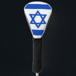 Israel flag blue Star of David Golf Head Cover<br><div class="desc">Israel Israeli blue Star of David flag The blue stripes are intended to symbolise the stripes on a tallit, the traditional Jewish prayer shawl. The portrayal of a Star of David on the flag of the State of Israel is a widely acknowledged symbol of the Jewish people and of Judaism....</div>