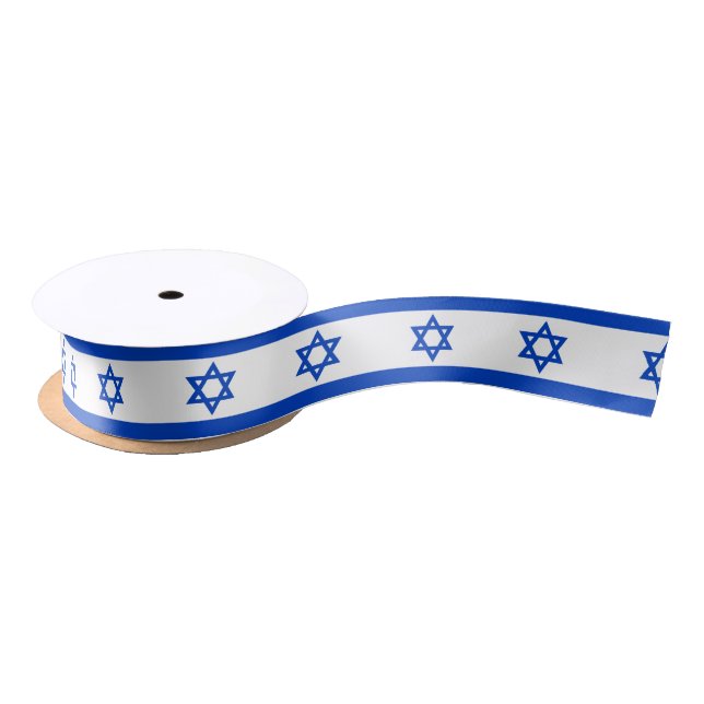 Israel flag blue Star of David Satin Ribbon (Spool)