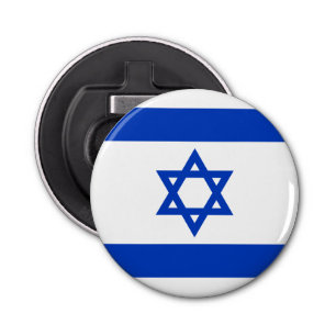 Israel flag blue white modern patriotic bottle opener