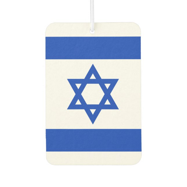 Israel flag car air freshener (Front)