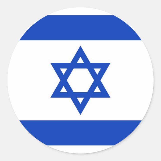 Israel Flag Classic Round Sticker (Front)