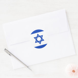 Israel flag classic round sticker