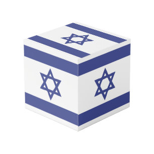 Israel Flag Emblem Cube
