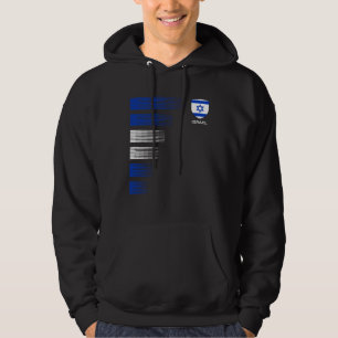 Israel Flag Emblem Patriotic Israeli National Prid Hoodie