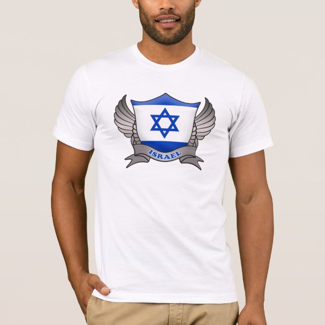 Israel Flag Emblem T-Shirt (Front)