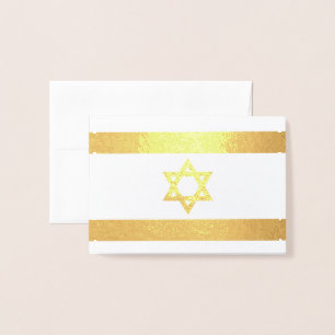 Israel flag Foil Favour Tag Card