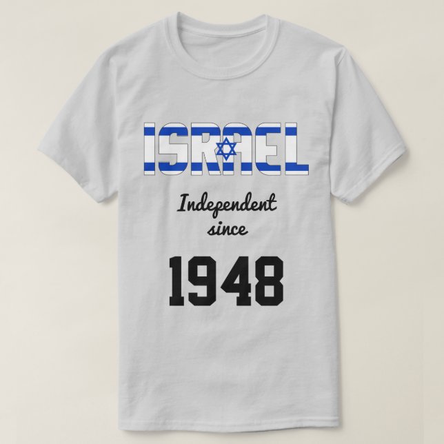 Israel Flag Independence Celebration T-Shirt (Design Front)