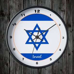 Israel Flag, Israel patriotic Home / design Round Clock