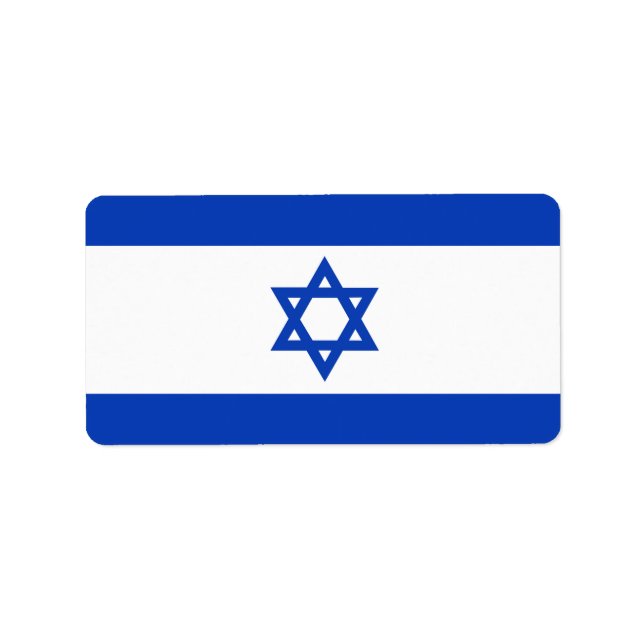 Israel flag label (Front)