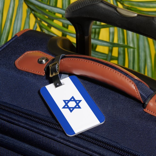 Israel flag luggage tag (Front Insitu 1)