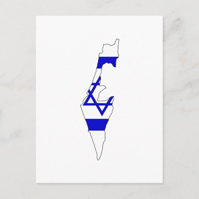 Israel flag map postcard (Front)